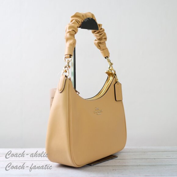 NWT Coach CU126 Teri Hobo Bag Leather Shoulder Bag in Tan - Picture 3 of 12